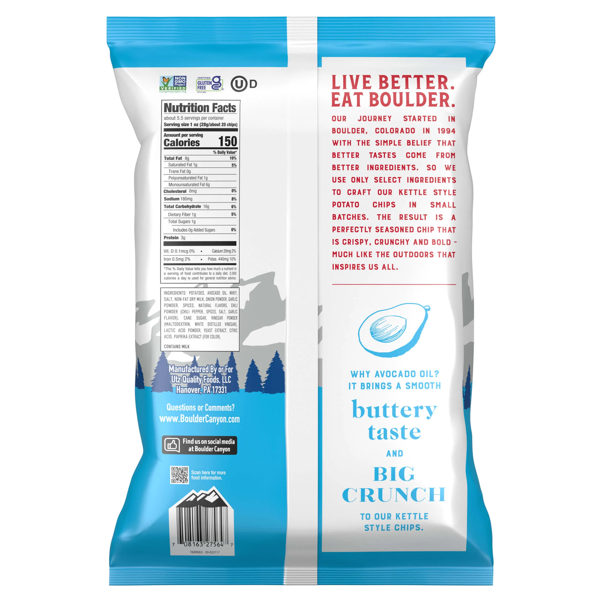 Boulder Batch Buffalo Ranch Avocado Oil Kettle Potato Chips - Image 5