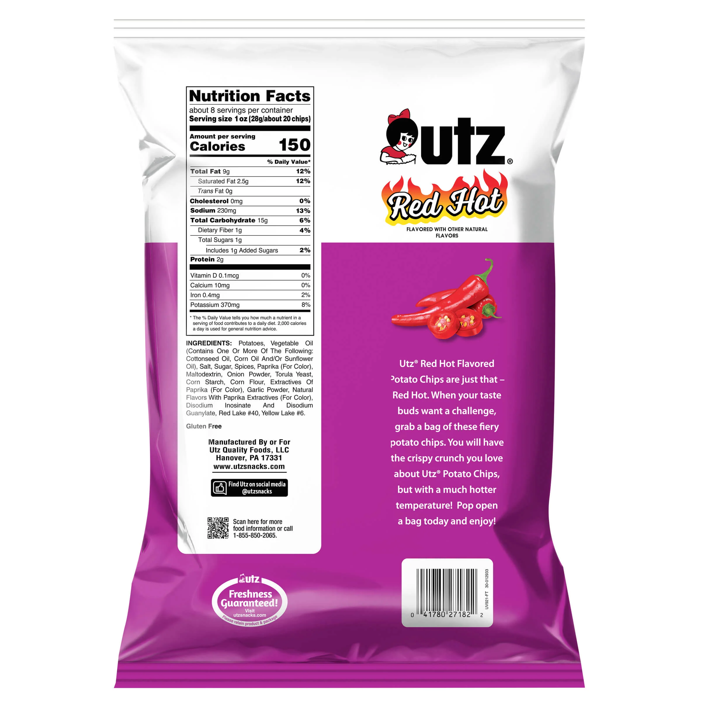 Utz Red Hot Potato Chips - Image 6